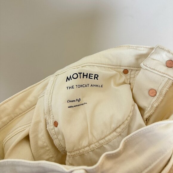 MOTHER The Tomcat High Waisted Jeans in Wash Cream Puffs Size US 29 - Picture 10 of 14